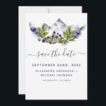 Save the Date Rustikales Wald Wasserfarbe Moderne<br><div class="desc">Rustic Forest Watercolor Spring Wedding Save the Date Card auf weißem Hintergrund - beinhaltet eine schöne und elegante Schrift Typografie mit modernen botanischen Blätter und Grün für die Hochzeitsfeier.</div>