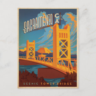 Save The Date Sacramento, CA Ankündigungspostkarte