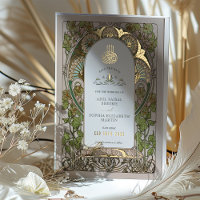 Save the Date Sage Green Muslim Islamische Mucha