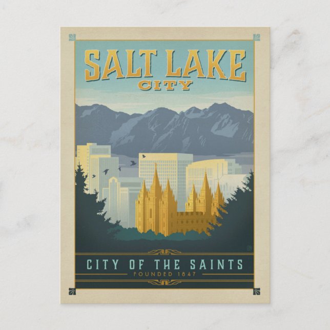 Save The Date | Salt Lake City, ABER Ankündigungspostkarte (Vorderseite)