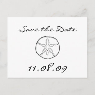 Save the Date Sand-Dollar Ankündigungspostkarte