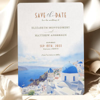 Save the Date Santorini Griechenland Zielort