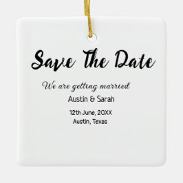 Save the Date scannen QR Hochzeitswebsite Moderner Keramikornament