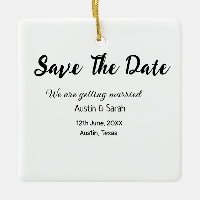 Save the Date scannen QR Hochzeitswebsite Moderner Keramikornament (Vorderseite)