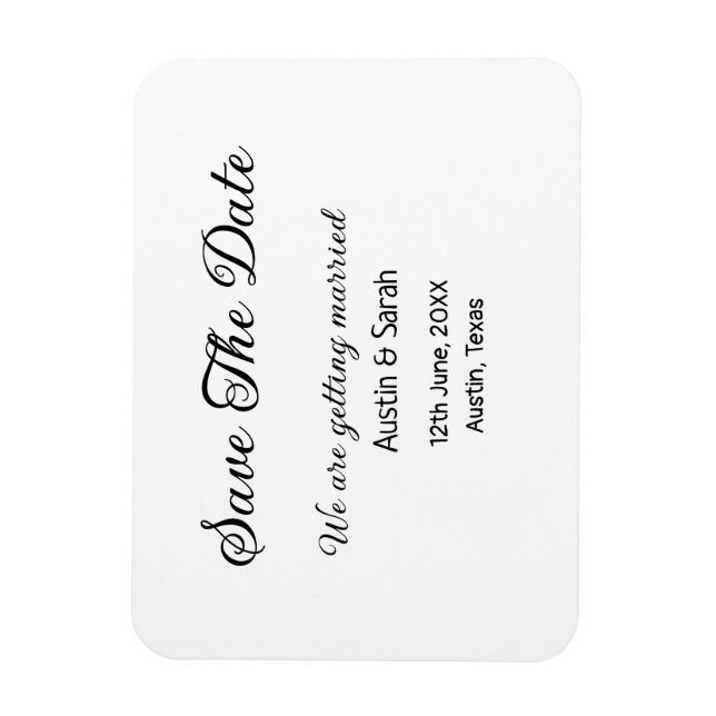 Save the Date scannen QR Hochzeitswebsite Moderner Magnet (Vertikal)