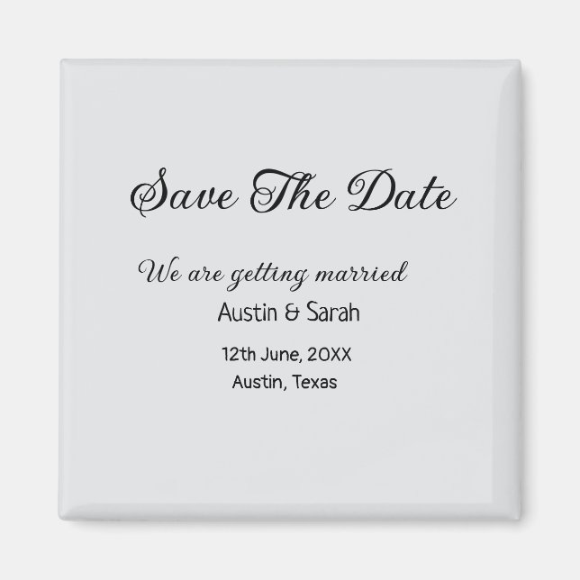 Save the Date scannen QR Hochzeitswebsite Moderner Magnet (Vorne)