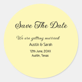 Save the Date scannen QR Hochzeitswebsite Moderner Runder Aufkleber