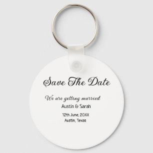 Save the Date scannen QR Hochzeitswebsite Moderner Schlüsselanhänger