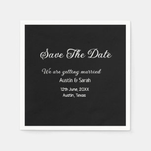 Save the Date scannen QR Hochzeitswebsite Moderner Serviette