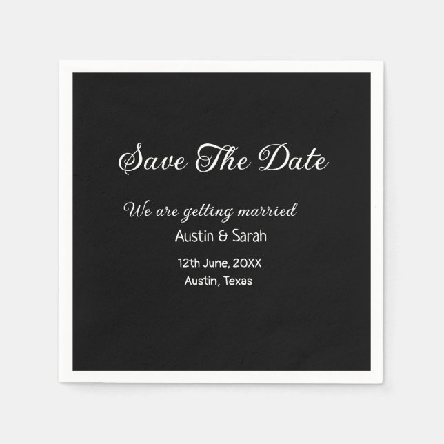 Save the Date scannen QR Hochzeitswebsite Moderner Serviette (Vorderseite)