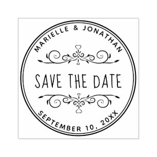 Save the Date schaffen Herz Ihre eigene Gummistempel