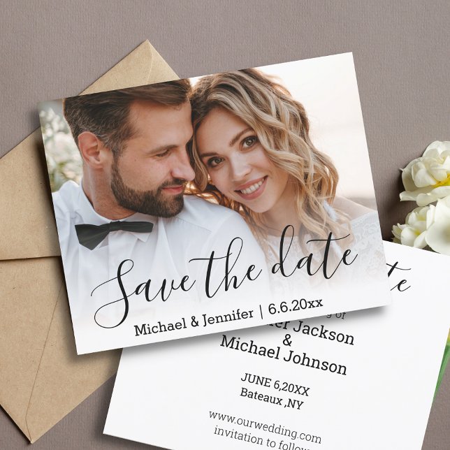 Save the Date schick kalligraphische Hochzeitskart (Von Creator hochgeladen)