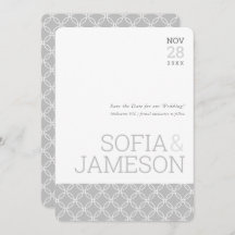 SAVE THE DATE schlicht, modern, weich grau