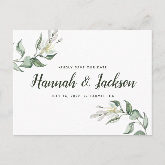 Save the Date *Schöne Grünanlage* Postkarte (Vorderseite)