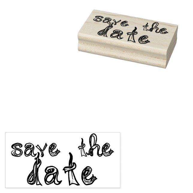 Save the Date Schriftart Gummistempel (Stempel)