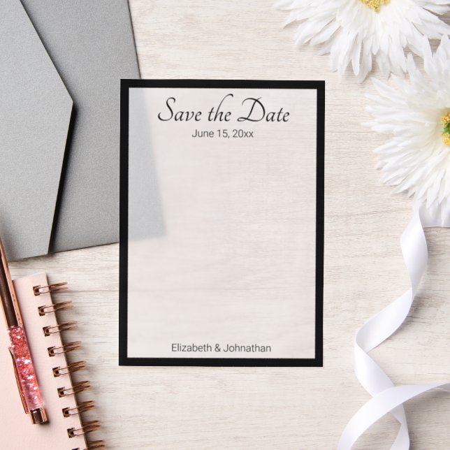Save the Date Schwarz-Weiß-Hochzeit (Hochzeit)