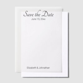 Save the Date Schwarz-Weiß-Hochzeit