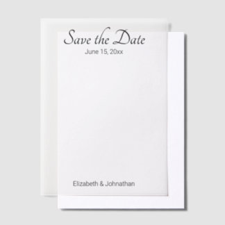 Save the Date Schwarz-Weiß-Hochzeit
