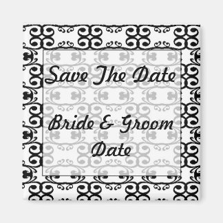 Save the Date Schwarz-Weiß-Hochzeitsmagnete Magnet