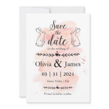 Save the Date Schwarz-Weiß-Osterhochzeit