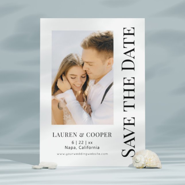 Save the Date Schwarz-weiße moderne Hochzeit (Von Creator hochgeladen)