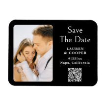 Save the Date Schwarz-weiße moderne Hochzeit