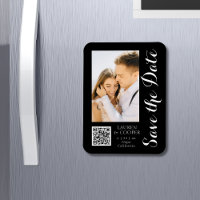 Save the Date Schwarz-weiße moderne Hochzeit