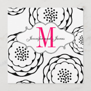 Save the Date Schwarz-weiße rosa