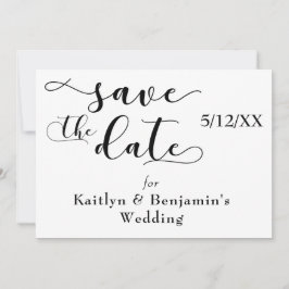 "Save the Date" Schwarze Typografie mit "Liebe" au Save The Date