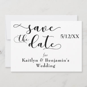 "Save the Date" Schwarze Typografie mit "Liebe" au Save The Date