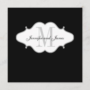 Save the Date Schwarzweiss-Hochzeits-Einladung