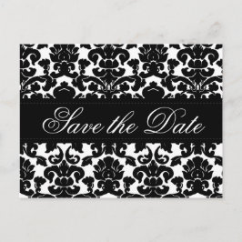 Save the Date Schwarzweißkarte Ankündigungspostkarte