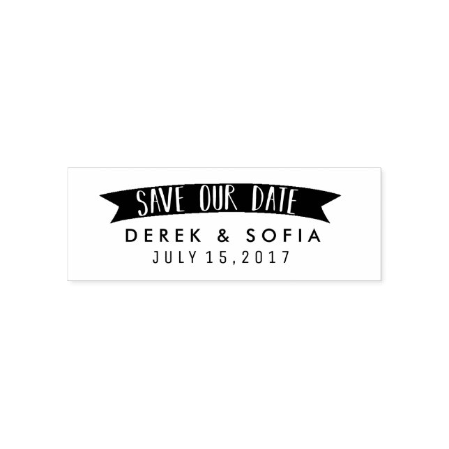Save the Date selbstgefällige Briefmarke Permastempel (Design)