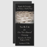 Save the Date Sepia Vow Renewal Zeremonie Magnet