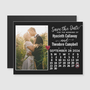 Save the Date September 2024 Kalender Foto Magnet