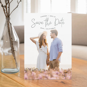 Save the Date skizziertes vertikales Foto