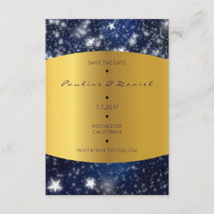 Save the Date Sky Night Stars Gold