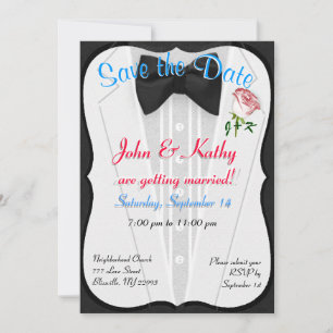 "Save the Date"-Smoking-Einladung Einladung