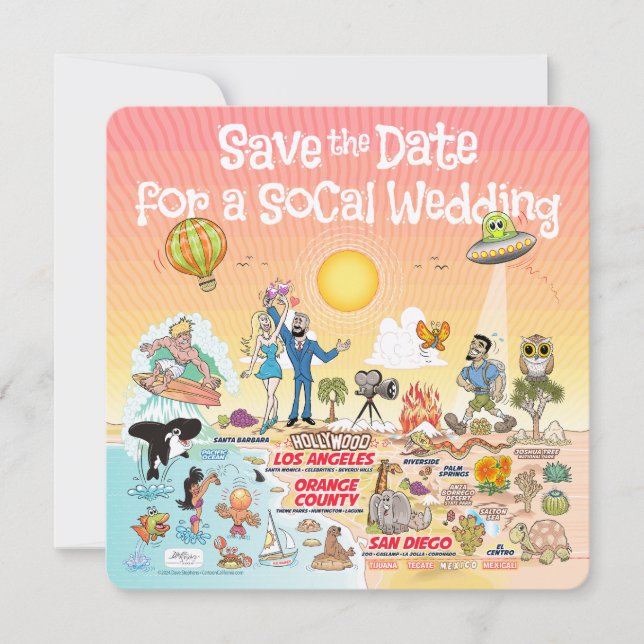 Save the Date SoCal Einladung (Vorderseite)