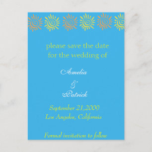 Save the Date - Sommersonnen Postkarte