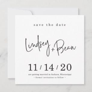 SAVE THE DATE Sonderanfertigung für Lindsey + Beau Einladung