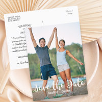 Save the Date, Spaß, modern, Lässig, Foto Postkart