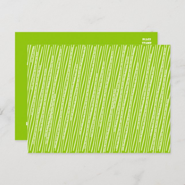 Save the Date Squiggley Lines Ankündigung Postcar (Vorne/Hinten)