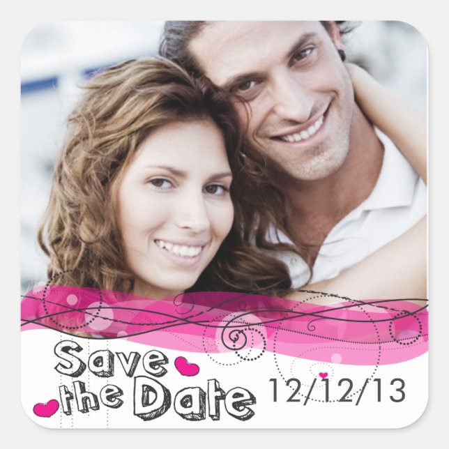 Save the Date Stickers (Vorderseite)