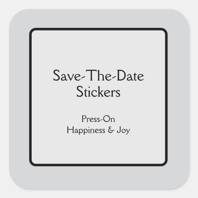 Save the Date Stickers (Vorderseite)