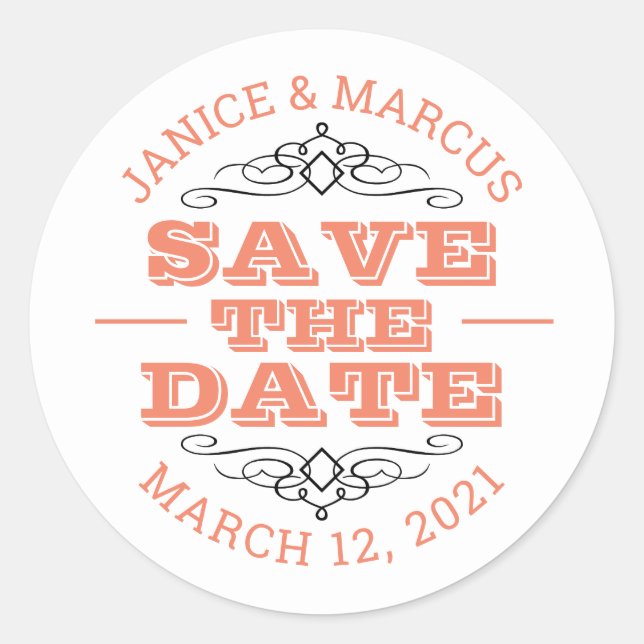 Save the Date Stickers (Vorderseite)