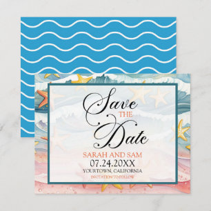 Save the Date Strand oder Hochzeit in Urlaubsort