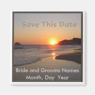 Save the Date Strand-Sonnenuntergang-Magnet Magnet