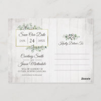 Save the Date Südliche Baumwolle Hochzeit 3-Foto