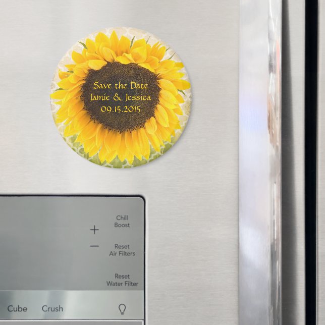 Save the Date Sunflower Magnet (In Situ (Kühlschrank))
